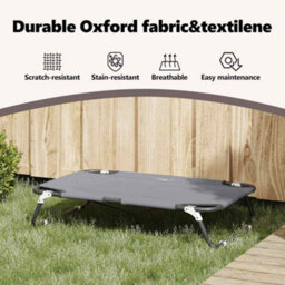 Vidaxl Dog Bed 80 X 55 X 18 Cm Steel Light Grey - thumbnail 7