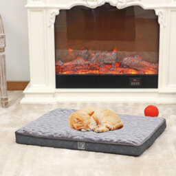 Pet Bed With Charcoal Infused Memory Foam - Dog Or Cat Orthopaedic Mattress With Zipped Cover & Anti-Slip Bottom - Large - thumbnail 6