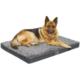 Pet Bed With Charcoal Infused Memory Foam - Dog Or Cat Orthopaedic Mattress With Zipped Cover & Anti-Slip Bottom - Large - thumbnail 2