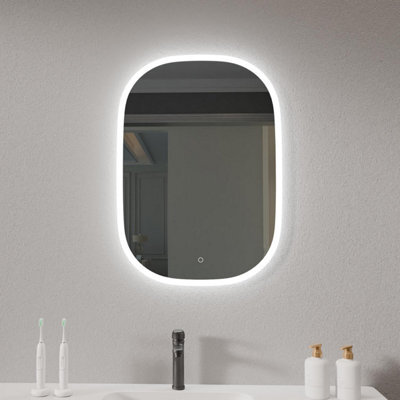 Plum&clay Arlo Led Illuminated Heated Anti-Fog Bathroom Mirror (W)60Cm (H)80Cm - image 1