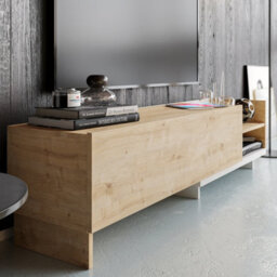 Decorotika Parion Tv Stand Tv Unit For Tvs Up To 47 Inch White And Sapphire Oak - thumbnail 3
