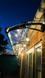 Canofix UK Canofix Door Canopy Pc 3000 Width X 650 Projection (Black Bracket - Clear Sheet) - thumbnail 3
