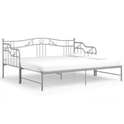 Vidaxl Pull-Out Sofa Bed Frame Without Mattress Grey Metal 90X200 Cm - image 1