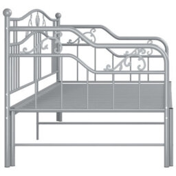 Vidaxl Pull-Out Sofa Bed Frame Without Mattress Grey Metal 90X200 Cm - thumbnail 9