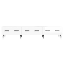 Berkfield Sturdy Tv Cabinet High Gloss White 150X36X30 Cm Engineered Wood - thumbnail 5