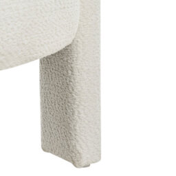 Beliani Armchair Burea Chenille Off-White - thumbnail 8