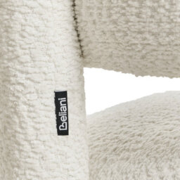 Beliani Armchair Burea Chenille Off-White - thumbnail 9