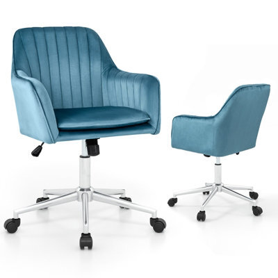 Costway Home Office Chair Ergonomic Swivel Computer Desk Chair Leisure Vanity Armchair - image 1