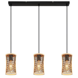 Luminosa Lighting Luminosa Mali Bar Pendant Ceiling Light Matt Black 3X E27 - thumbnail 3