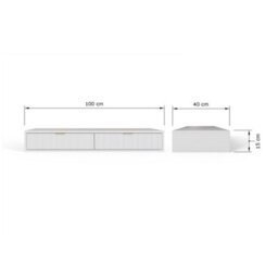 Sienna Wall Mounted Dressing Table - thumbnail 8