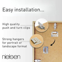 Nielsen Quadrum 60 X 80Cm Matt White Wooden Picture Frame With Float Glass And Push/turn Clips - thumbnail 5
