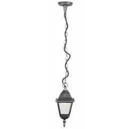 Happy Homewares Black/silver Cast Aluminium Ip44 Outdoor Hanging Lantern - thumbnail 2