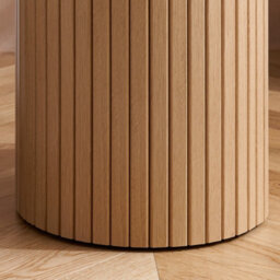 Brown Fluted Side Table Axel Birlea - thumbnail 5
