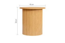 Brown Fluted Side Table Axel Birlea - thumbnail 9