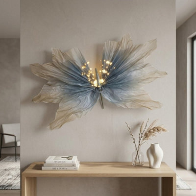 Garden Greatness Lunaria Aurora Blue Led Butterfly Wall Light - image 1