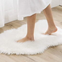 Pink Faux Sheepskin Rug - Super Soft Fluffy Floor Mat For Bedroom & Living Room (40X60Cm) - thumbnail 4