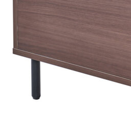 Wyld And Coco Urbannest Bedside Table Dark Brown With 1 Drawer And Black Metal Legs - W45 X D40 X H45Cm - thumbnail 8