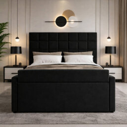 Luxury Derwent Tv Bed With 54 Inch Headboard, Dark Grey - thumbnail 2