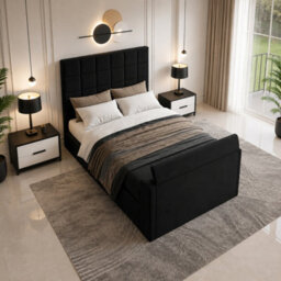 Luxury Derwent Tv Bed With 54 Inch Headboard, Dark Grey - thumbnail 5