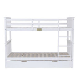 Flair Wooden Zoom Bunk Bed With Trundle - White - thumbnail 8