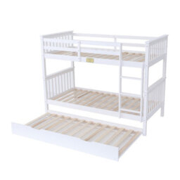 Flair Wooden Zoom Bunk Bed With Trundle - White - thumbnail 6