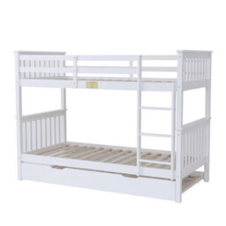 Flair Wooden Zoom Bunk Bed With Trundle - White - thumbnail 7