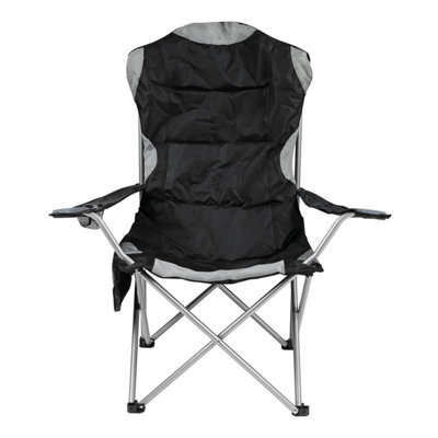 Foldable Padded Camping Chairs With Drink Holder And Magazine Pocket, High-Back Design - image 1
