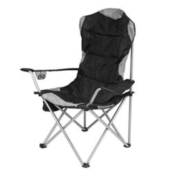 Foldable Padded Camping Chairs With Drink Holder And Magazine Pocket, High-Back Design - thumbnail 4