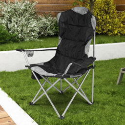Foldable Padded Camping Chairs With Drink Holder And Magazine Pocket, High-Back Design - thumbnail 7
