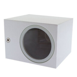 Long Life Lamps Company Matt White Finish Mini Cube Single Outdoor Wall Light Fixture Gu10 Zlc065W - thumbnail 4