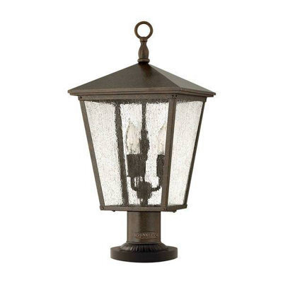 Luminosa Lighting Luminosa Trellis 3 Light Outdoor Pedestal Light Regency Bronze Ip44, E14