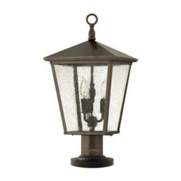 Luminosa Lighting Elstead Trellis 3 Light Outdoor Pedestal Light Regency Bronze Ip44, E14 - thumbnail 1