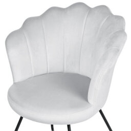 Beliani  Armchair Lovelock Velvet Grey - thumbnail 5