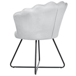 Beliani  Armchair Lovelock Velvet Grey - thumbnail 6