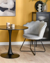 Beliani  Armchair Lovelock Velvet Grey - thumbnail 2