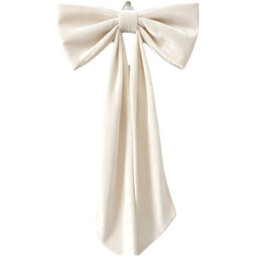 Amorly 48In Oversized Giant Beige Bow, Gothic Hanging Decor For Halloween, Mantel, Entryway,wall,christmas Tree Topper & Party Decoration - thumbnail 6