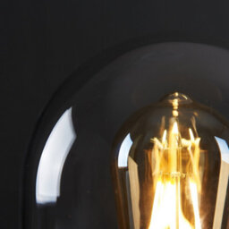 Valuelights Edison Retro Aged Brass Effect Metal Base And Clear Glass Dome Table Lamp - thumbnail 3