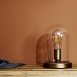 Valuelights Edison Retro Aged Brass Effect Metal Base And Clear Glass Dome Table Lamp - thumbnail 5