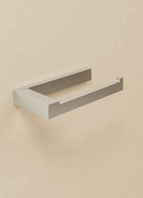 Cosmic Toilet Roll Holder, Silver Gloss, Wall-Mounted, 8,5 Cm. Collection The Grid - image 1