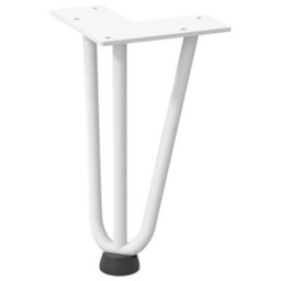 Berkfield Hairpin Legs For Coffee Table 4 Pcs White 20 Cm Solid Steel - thumbnail 4