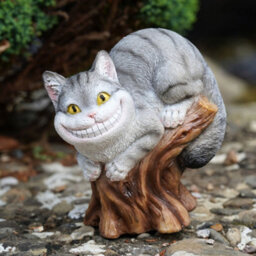 Cheshire Cat Alice In Wonderland Resin Garden Ornament Figurine Statue Gift - thumbnail 1