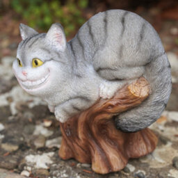 Cheshire Cat Alice In Wonderland Resin Garden Ornament Figurine Statue Gift - thumbnail 5