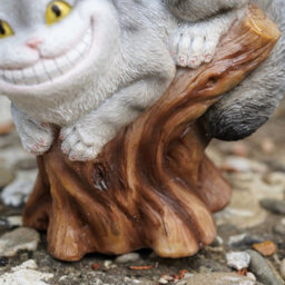 Cheshire Cat Alice In Wonderland Resin Garden Ornament Figurine Statue Gift - thumbnail 4