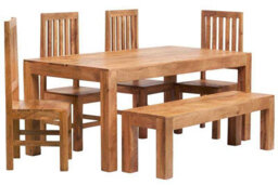 Wyld Haus Manila Set Of 2 Light Mango Wood Slat Back Dining Chairs - thumbnail 3