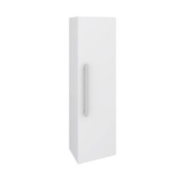 Rinse Bathrooms Designer 1200mm Wall Mounted Tall Unit Bathroom Storage Unit Tall Bathroom Storage Cabinet White