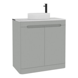 Royal Bathrooms Venice 800mm Dove Grey Freestanding Bathroom Countertop Vanity Unit 2 Door With Lyon Basin - thumbnail 7