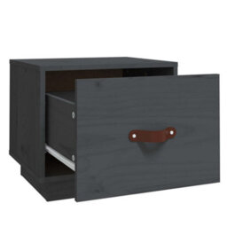Berkfield Bedside Cabinet Grey 40X34X35 Cm Solid Wood Pine - thumbnail 7