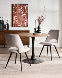Beliani Set Of 2 Dining Chairs Swivel Hallett Velvet Light Beige - thumbnail 2