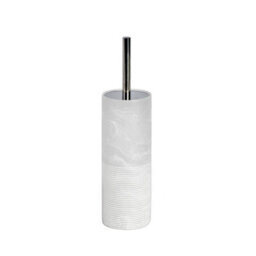 Showerdrape Bianco Frost Onyx White Striped Toilet Brush & Holder - thumbnail 4