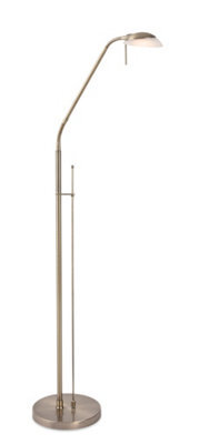 Luminosa Lighting Luminosa Madrid Led Reading Floor Lamp Antique Brass